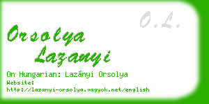 orsolya lazanyi business card